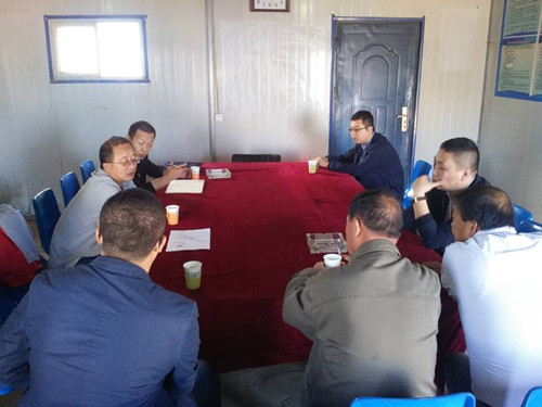 陜煤集團神南礦業公司領導蒞臨礦建二公司現場指導工作