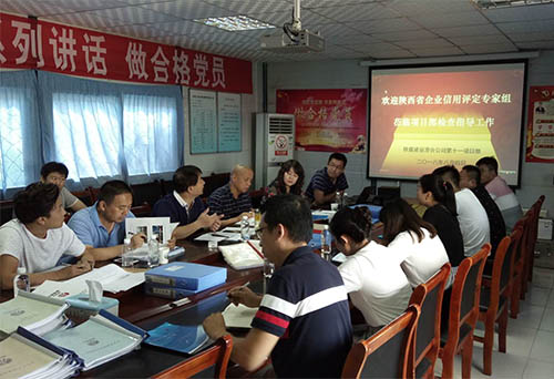 陜西省企業信用評定專家組對陜煤建設集團進行企業評定