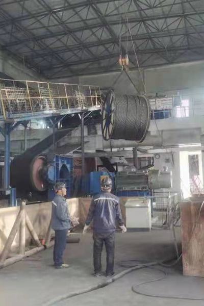 陜煤建設礦建二公司安裝項目部提前完成牽引鋼絲繩更換施工任務