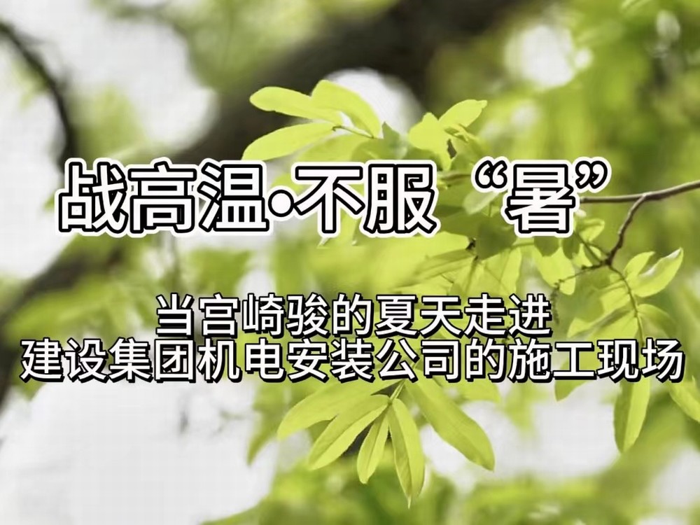 當宮崎駿的夏天走進陜煤建設機電安裝公司的施工現場
